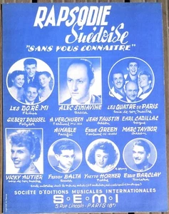 RAPSODIE SUÉDOISE/PARTITION ORIGINALE/TOHAMA/HÉLIAN/SIMIAVINE/HORNER/BARCLAY - Imagen 1 de 2