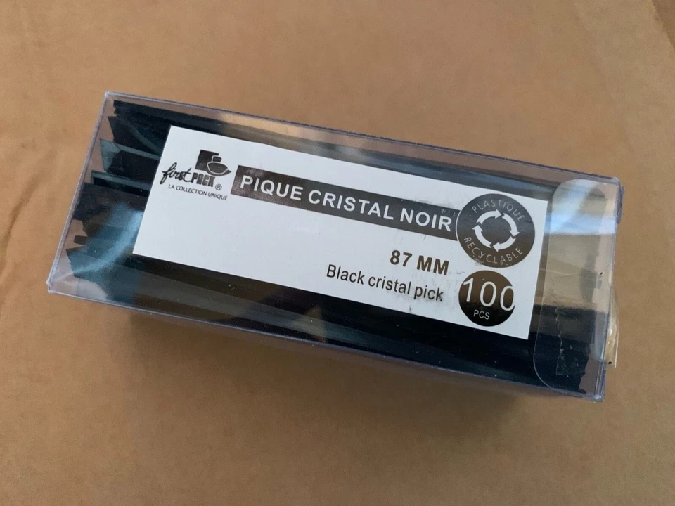 Party Picker schwarz NEU Kunststoff 100 Stück 87mm - Bild 1 von 2