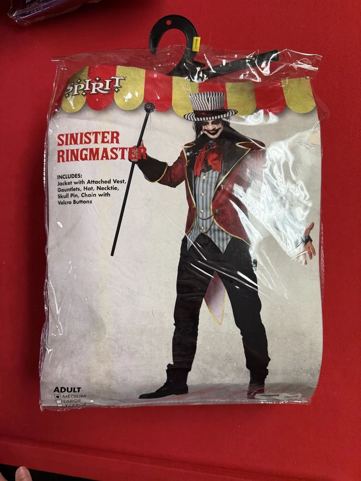 SINISTER RINGMASTER COSTUME MENS ADULT SIZE medium SPIRIT HALLOWEEN CIRCUS - Image 1 of 1