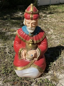 Vintage rote sitzende Wiseman Blasform - Bild 1 von 7