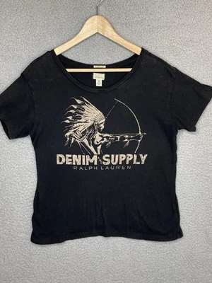 Camiseta De Colección Denim & Supply Indian Head Arrow Distress Ralph Lauren Boyfriend Mujer S Foto 1 de 4