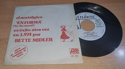 BETTE MIDLER In the mood 7" SPAIN PROMO SINGLE VINYL UNIQUE COVER VERY RARE 1974 - Image 1 of 3