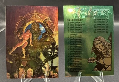 1993 Comic Images Conan Trading Cards Complete Set #1-90 All Chromium - Image 1 of 4