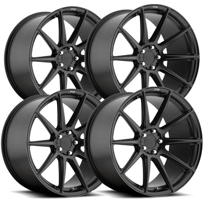 (Set of 4) Staggered-Niche M147 Essen 20" 5x120 +35mm Matte Black Wheels Rims Foto 1 de 4