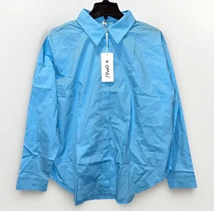 Camicia MSJ manica lunga con bottoni, blu chiaro, taglia XL - Foto 1 di 4