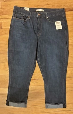 Pantalones de mezclilla capri de tiro medio Levi Strauss Signature talla 16/W33 nuevos Foto 1 de 3