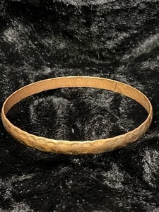 VINTAGE HAMMERED COPPER 8” BANGLE BRACELET -MCM Jewelry Boho Style - Picture 1 of 4