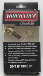 Factor 55 00001 Single Winch Mount Lock Bolt tapered Head 3/8"16 Thread Fre ship - Picture 1 of 2