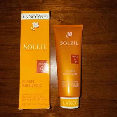 Gel autobronceador flash bronceador Lancome Self Tan para piernas 4,4 OZ NUEVO EN CAJA RARO Foto 1 de 2