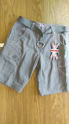 MENS REVOLUTION CARGO SHORTS-GREY-100% COTTON-SIZE 30-RETAIL $40-NEW WITH TAG - Image 1 of 3