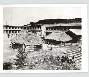 Thatched Roofs & Buildings of Base in POST WWII OKINAWA Japan 1954 Press Photo - Picture 1 of 2