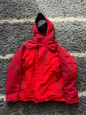 Chaqueta de esquí North Face Hyvent roja 2 en 1 forro de plumón impermeable exterior Foto 1 de 4