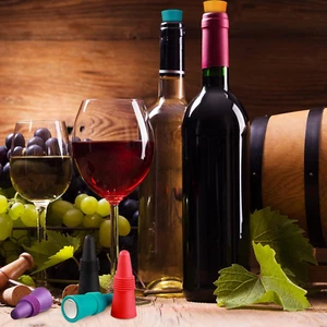 35 Pieces Wine Bottle Stopper Silicone Bottle Sealer Beverage Plug Stopper Ru... - Picture 1 of 1