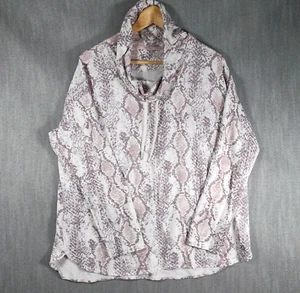 Calvin Klein Womens Large Violet Pullover Drawstring Cowl Neck Sweatshirt - Picture 1 of 7