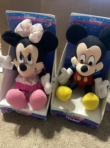Peluche Disney Minnie & Mickey Mouse 1993 Mattel 12" #1503 #1504 caja original - Imagen 1 de 13
