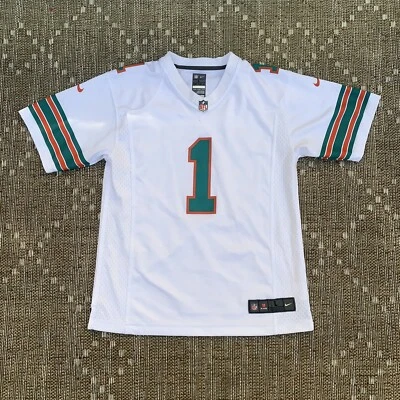 Camiseta deportiva Tua Tagovailoa Kids Miami Dolphins blanca Nike retro para hombre L marca juvenil Foto 1 de 4