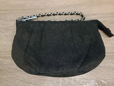 Muñequera clutch vintage EXPRESS negra brillante Y2k años 90 retro Foto 1 de 4