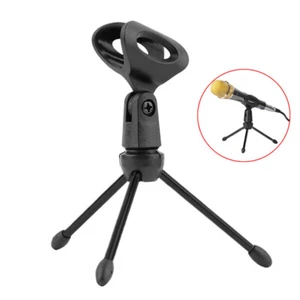Microphone Stand Desktop Tripod Mini Portable Table Stand Adjustable Mic Sta _af - Afbeelding 1 van 12