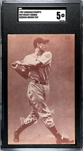 1953 Canadian Exhibit #59 Mickey Vernon Washington Senators - SGC 5 Ex - Picture 1 of 2