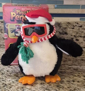 Vintage Ping the Penguin walking chirping Christmas No. CC02 W/box works - Picture 1 of 9