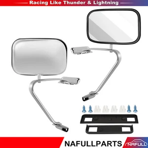 Left+Right Manual Side View Mirrors Pair For Ford F150-F350 Truck Pickup - Picture 1 of 12