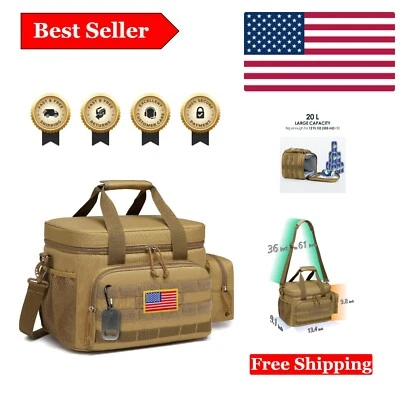 Прочный тактический кулер для обеда 20 л — герметичный, изолированный и легкий для работы - Изображение 1 из 4