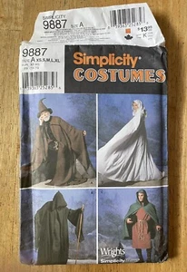9887 Simplicity Kostüm Tunika Cape Kapuze Schnittmuster Gr. A - XS, S, M, L, XL - Bild 1 von 3