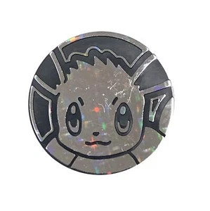 Official Pokemon Coin Eevee Trading Card Game Flipping Coin TCG Silver Brand New - Afbeelding 1 van 3