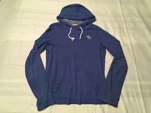 Chemise à capuche Abercrombie homme petit pull bleu à capuche logo cordon joli - Photo 1/9