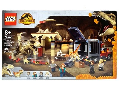RETIRED SEALED LEGO JURASSIC WORLD 76948 T. REX  ATROCIRAPTOR DINOSAUR BREAKOUT - Image 1 of 4