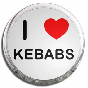 Kebabs I Love Heart Memo Fridge Magnet Plastic Clip (58mm) - Picture 1 of 2