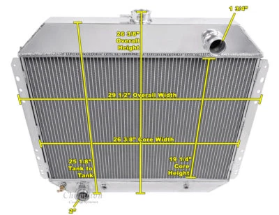 1968 1969 1970 1971 1972 -1974 Ford F-350 Pickup 4 Row Alliant Radiator V8 Eng - Imagem 1 de 4