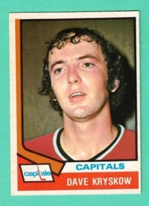 (1) DAVE KRYSKOW 1974-75 O-PEE-CHEE # 62 CAPITALS ROOKIE EX-MT CARD (H0357)