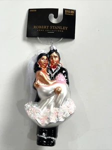 Robert Stanley Christmas Ornament Home Collection Bride & Groom New - Picture 1 of 5