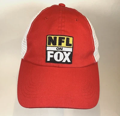 Boné chapéu caminhoneiro esportivo NFL on FOX - Vermelho branco - alça ajustável traseira OSFA - Imagem 1 de 4