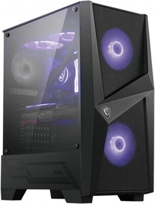 Msi Mag Forge 100M Mid Tower Case PC Gaming ATX Ventole RGB Pannello Vetro Nero - Immagine 1 di 4