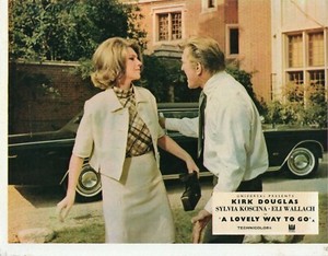 KIRK DOUGLAS,SYLVIA KOSCINA,7LOBBY CARD"BRITISH PRINT"A LOVELY WAY TO GO"