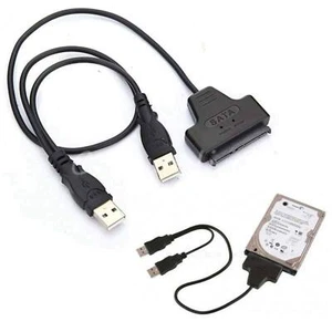 USB 2.0 to 2.5" HDD 7+15pin SATA Hard Drive Cable Adapter For SATA SSD & HDD - Picture 1 of 16