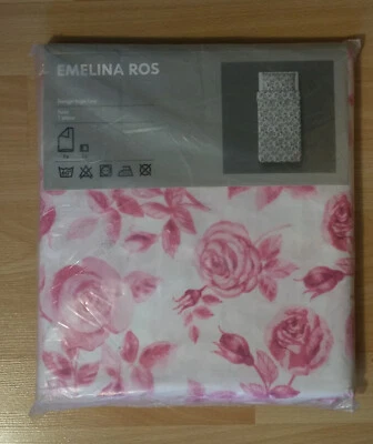 IKEA Emelina Ros Duvet COVER Set FLORAL Roses KING QUEEN FULL 0r TWIN Pink - Image 1 of 4