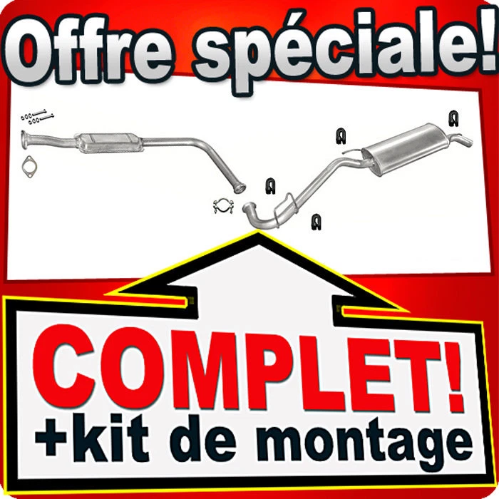 Ligne pot d'échappement pour RENAULT CLIO I 1.2 1.4 8V Silencieux - Photo 1/1