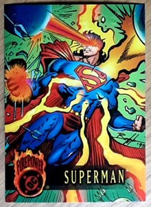 1996 Outburst: Firepower Card 73 SUPERMAN.   Free New Top Loader. - Picture 1 of 3