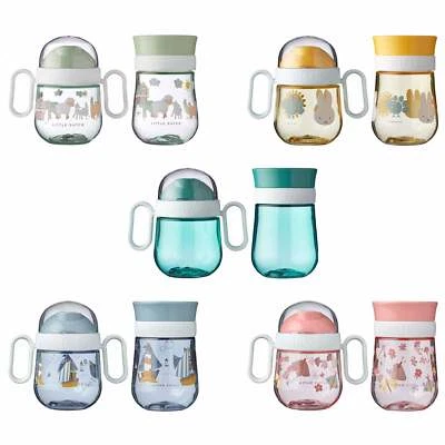 Mepal MIO Trinklernbecher Antitropf & 360° 2er Set Lernbecher für Babys Motive