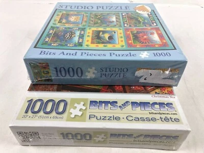 NEW LOT 2 Christmas Tree/sea life Bits and Pieces Jigsaw Puzzle 1000 Pieces - Image 1 of 4