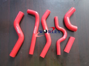 For Kawasaki KXF250 KX250F KX 250F 07 08 Silicone Radiator Hose 2007 2008 RED - Foto 1 di 6