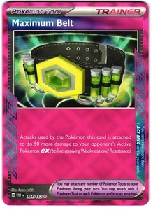 Maximum Belt Ace Spec Holo 154/162 Pokemon SV: Temporal Forces - Imagen 1 de 3