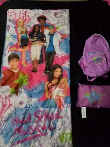 Disney High School Musical 2 Sleeping Bag Pillow Backpack 2000s PreOwned Read - Picture 1 of 24