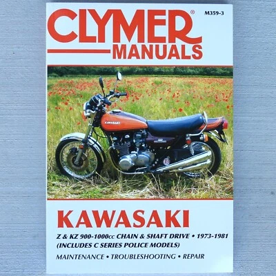 1973-1981 Kawasaki KZ900 KZ1000 Z KZ 900 1000 Z1 Z1R Police CLYMER REPAIR MANUAL