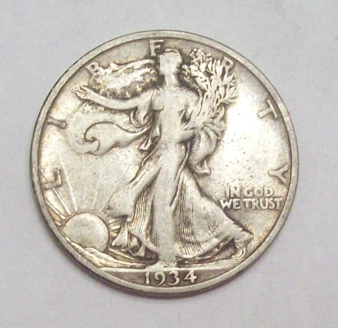 1934 S WALKING LIBERTY HALF DOLLAR VERY GOOD--GOOD PICS--#014 Cover