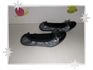 G - Magnifiques Chaussures Ballerines Argenté Vernis Gris Geox Pointure 35 - Foto 1 di 8