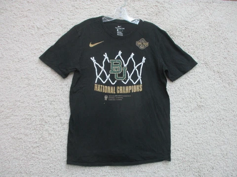 Nike Baylor University Shirt Medium Adult Black Casual Basketball Final Four Men Cover